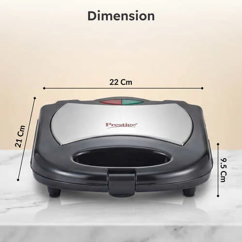 Prestige PGMFS Sandwich Toaster 700W with Non-stick Fixed Grilled Plates - Detail View