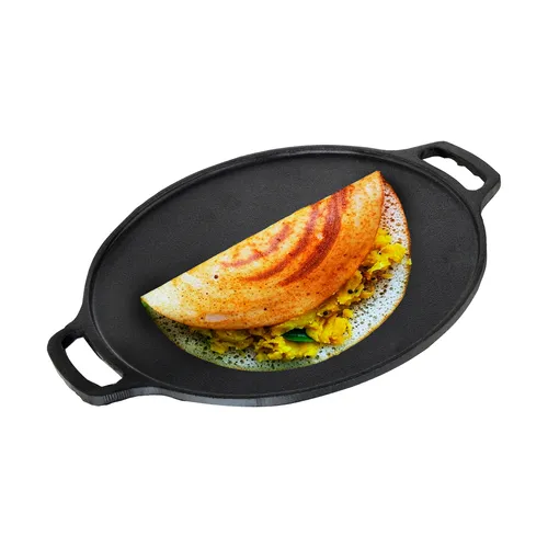 Prestige Cast Iron Scratch Resistant Round Base Dosa Tawa, 30cm (Black)