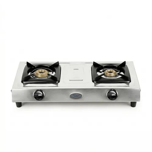 Prestige Star Stainless Steel L.P. Gas Stove (2 Burners)