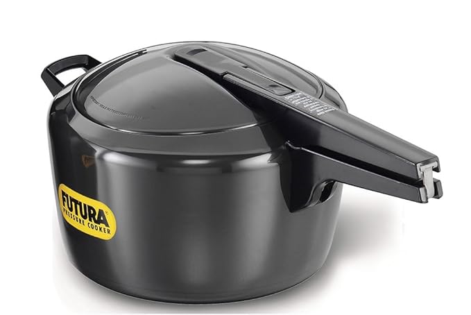 Hawkins Futura 7 Litre Pressure Cooker, Jumbo Design Pan Cooker, Hard Anodised Pressure Cooker, Black (FP7J)