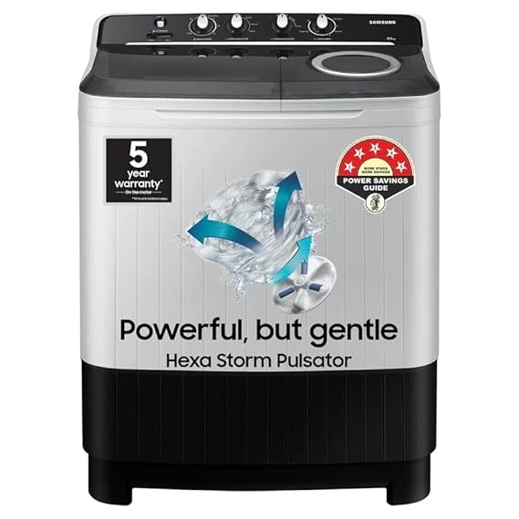 Samsung 9 kg, 5 star, Semi-Automatic Top Load Washing Machine (WT90C4260GG/TL, Air Turbo Drying