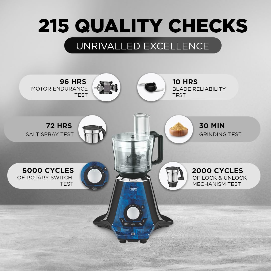 Preethi Zodiac 2.0 1000 Watts, Smart Mixer Grinder - Detail View