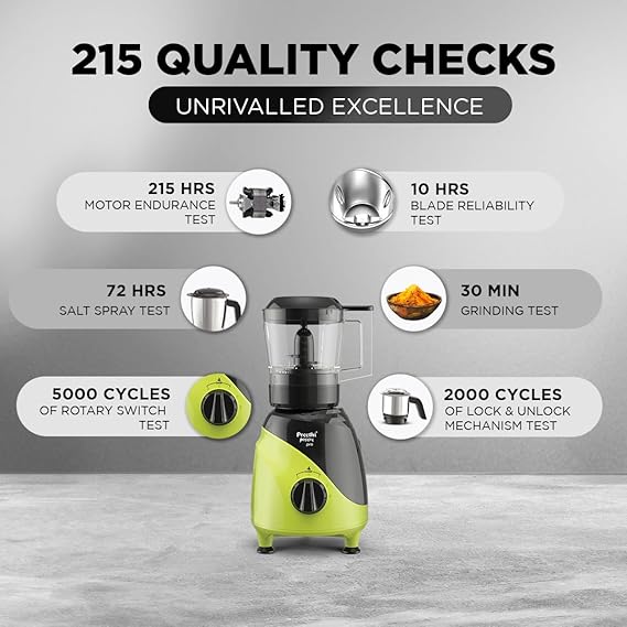 Preethi Peppy Pro Mixer Grinder for Kitchen - Detail View
