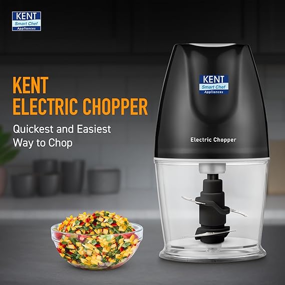 KENT Electric Chopper-B for Kitchen 300 Watt | Chop, Mince, Puree, Whisk, 400 ml Capacity - Alternate View