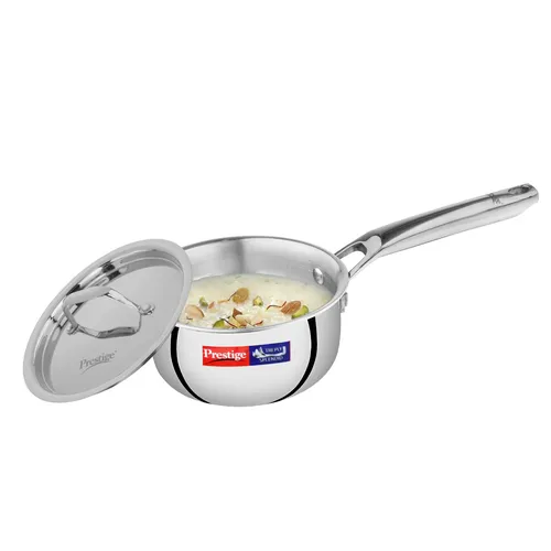 Prestige 14cm/1.1L Tri-Ply Stainless Steel Splendid Sauce Pan with Lid